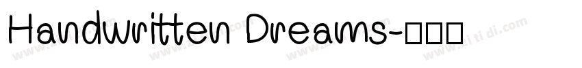 Handwritten Dreams字体转换